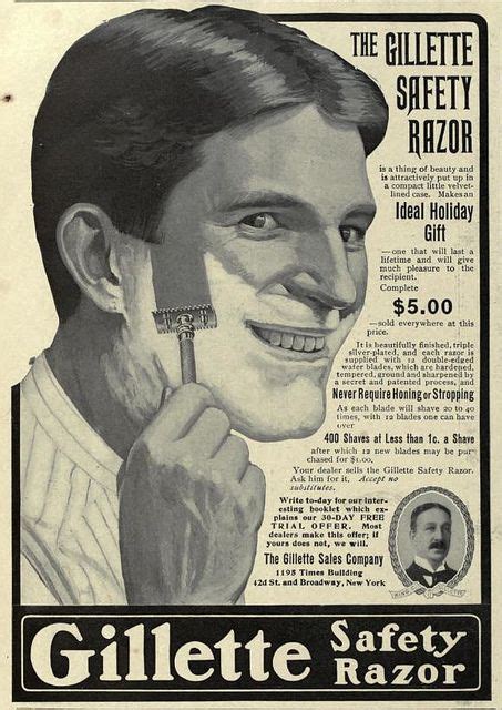 1905 Vintage Advert - Gillette Safety Razor | Vintage barber, Shaving, Barber shop