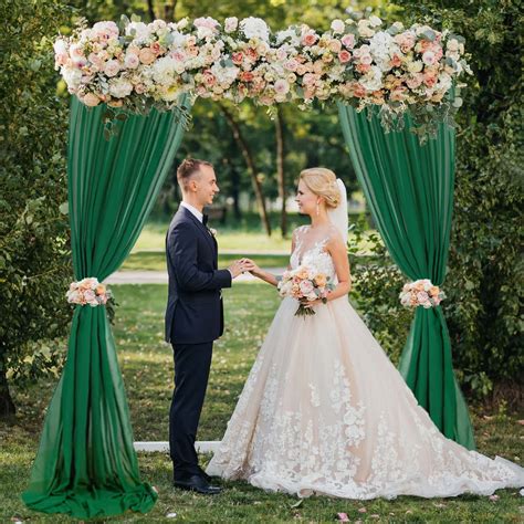 Emerald Green And White Wedding Dress