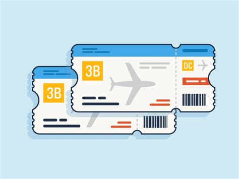 two airline tickets with the number 38 and an airplane on them are shown in flat style