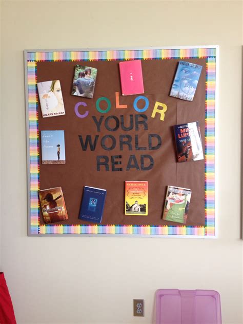 Reading bulletin board idea for middle school.