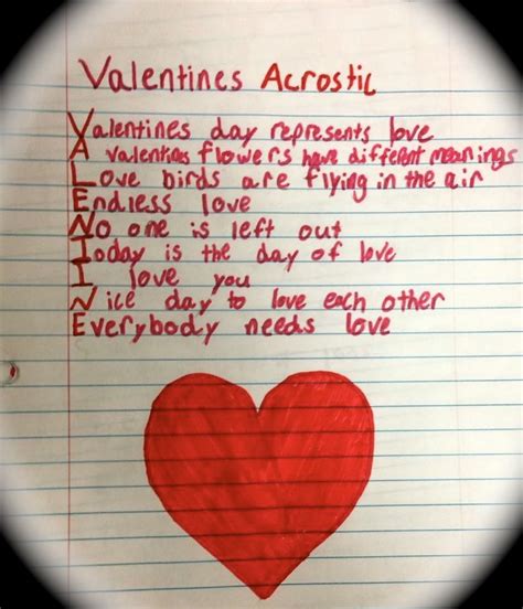 Valentine acrostic Poems