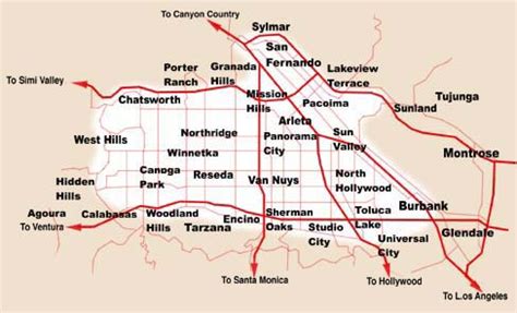 San Fernando Valley service area | limo service locations