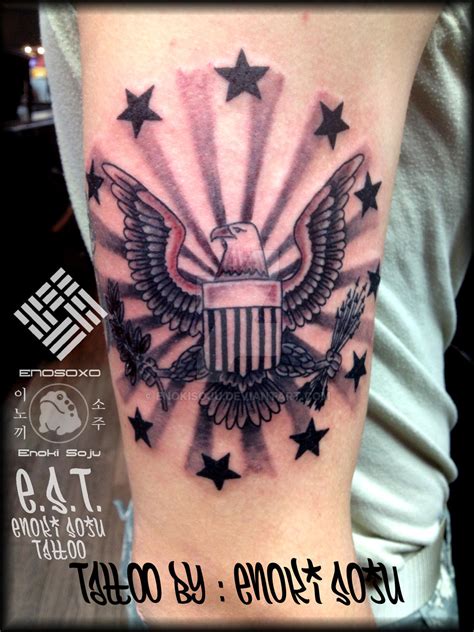 American Eagle and Star with Rays Tattoo By Enoki by enokisoju on ...