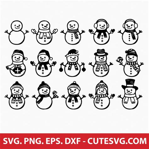 Christmas Svg Snowman Svg 60 Files and 12 Emoji SVG Items Snowman Emojis SVG Bundle Cut Files ...