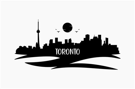 Toronto Skyline Silhouette Graphic by BerriDesign · Creative Fabrica