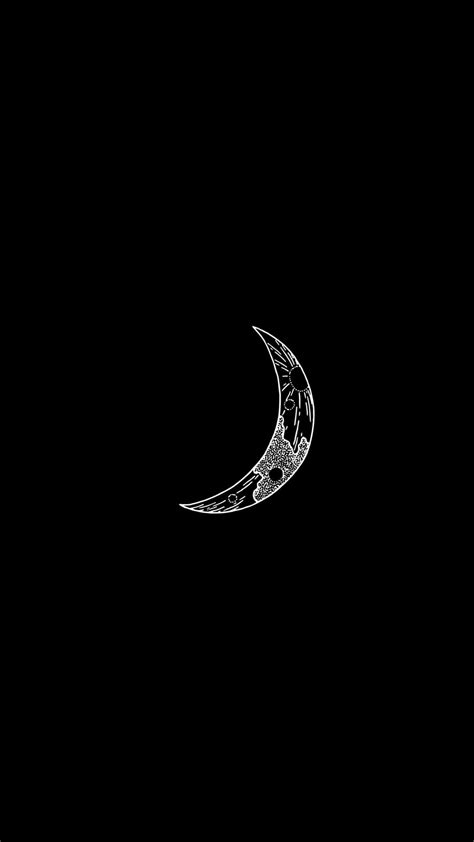 The Moon and its Phases - Black Background Minimalist Wallpaper | Minimalist wallpaper, Joker ...