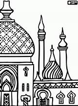 Coloriage Minarets Les Tours De La Mosquée Art Design Graphic  sketch template