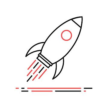 Startup Emblemrocket Vector Badge Representing Entrepreneurship Icon Business Fire Vector, Icon ...