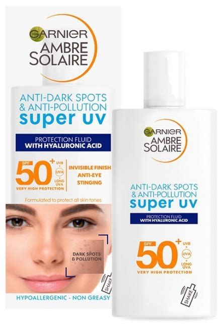 Garnier Ambre Solaire Anti-Dark Spots & Anti-Pollution Super UV Protection Fluid SPF 50 ...