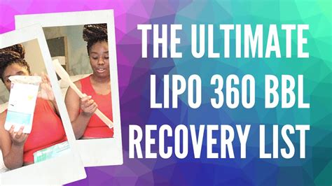 THE ULTIMATE LIPO 360 BBL RECOVERY SUPPLY LIST - YouTube