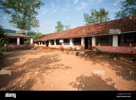 Village school at Rajwadi ; Sangmeshwar ; Ratnagiri ; Maharashtra Stock ...