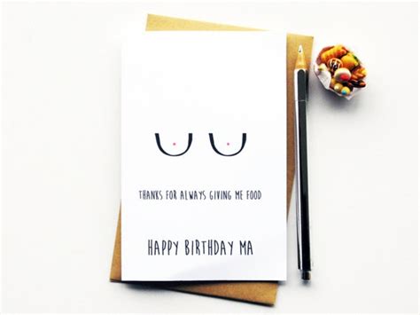 Items similar to Funny Happy Birthday Mum Card...Mom Card...Mother's Birthday Card...Mum ...