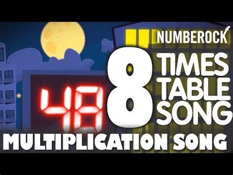 8 Times Table Song: Skip Counting by 8 | Multiplication Song by NUMBEROCK - YouTube ...