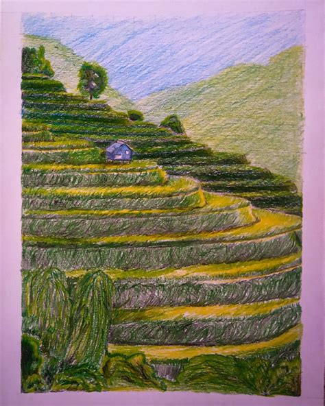 Banaue rice terraces | Nature art painting, Line art projects, Nature ...