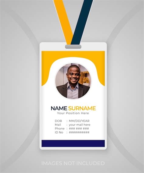 Premium Vector | Professional and modern office id card design template