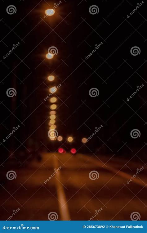 Bokeh Background of the Lamps and Street Light in the Night Stock Photo ...