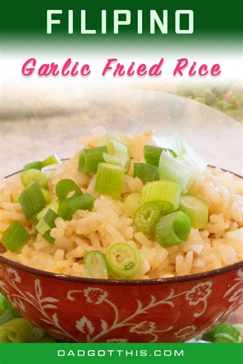 Garlic Fried Rice Filipino Style- The best rice there is so easy with this recipe and video ...