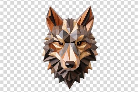 Wooden Wolf Sculpture 2 Isolated Graphic by Whimsy Girl · Creative Fabrica