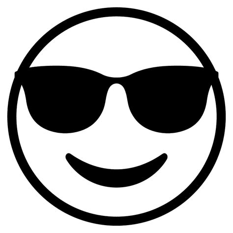 Lächelndes Gesicht mit Sonnenbrille clipart. Kostenloser Download. | Creazilla