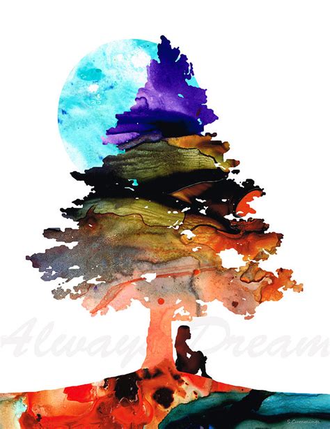 Always Dream - Inspirational Art By Sharon Cummings Painting by Sharon Cummings - Fine Art America