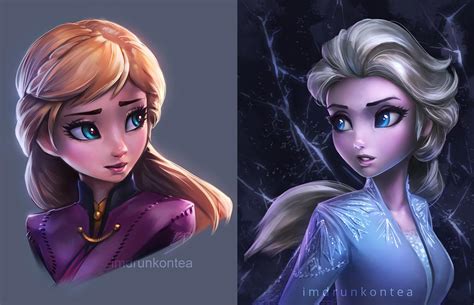 Frozen 2 Fan Art - Anna and Elsa by imdrunkonTea : r/Frozen