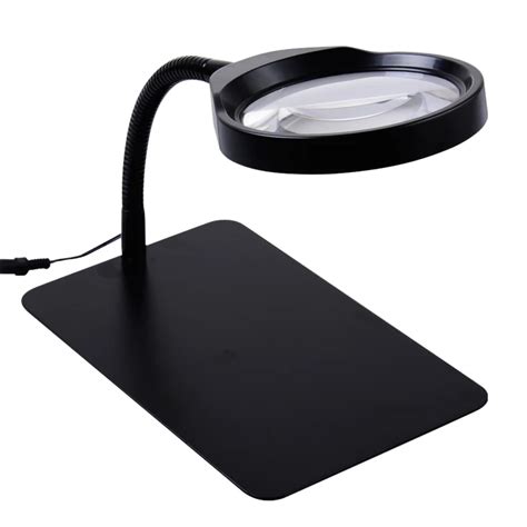 Desktop magnifier Desk lamp magnifying glass Reading Repair QC inspection 10 times the HD 125mm ...