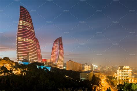 Flame towers baku azerbaijan containing flame, towers, and azerbaijan ...