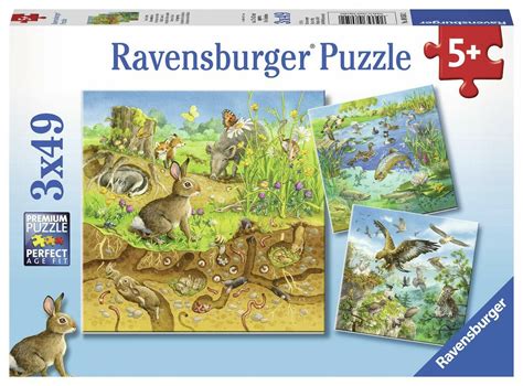 Ravensburger - Animals in their Habitats Puzzle 3x49pc - Jac's Cave of ...