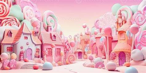 illustration of a pastel colored candyland 22559491 Stock Photo at Vecteezy