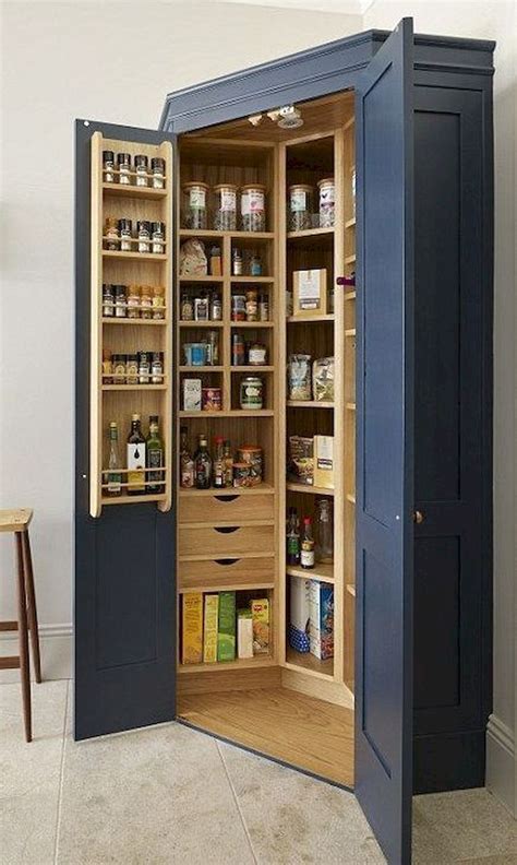 Gorgeous gray kitchen cabinet makeover ideas (30) | Pantry design, Kitchen pantry design ...