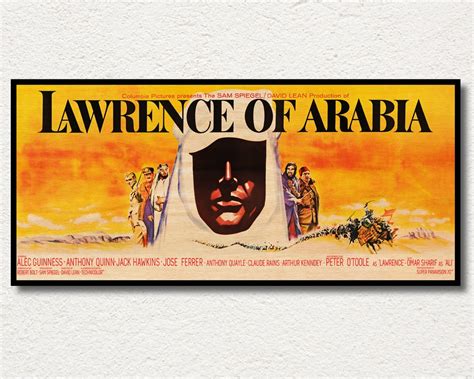 Lawrence of Arabia WOODEN Poster Gift, Horizontal Cinema Special Edition, Unique Gift for Movie ...