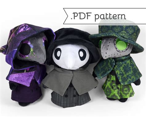 Plague Doctor Plush Sewing Pattern .pdf Plus Bonus Expansion Pack for Dolls Mask - Etsy