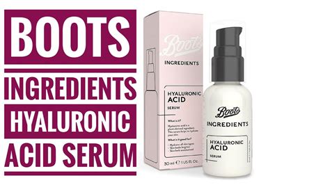 BOOTS INGREDIENTS HYALURONIC ACID SERUM REVIEW - YouTube