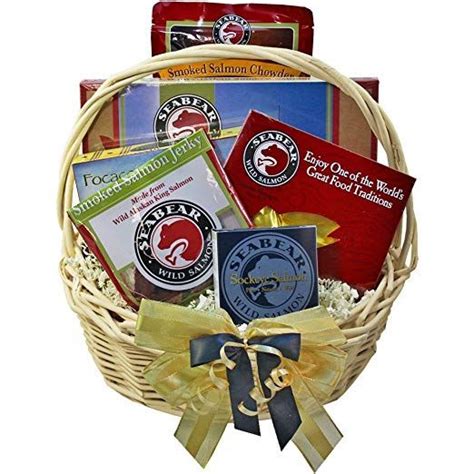 Classic Smoked Salmon and Seafood Lovers Gourmet Food Gift Basket | Gourmet food gift basket ...