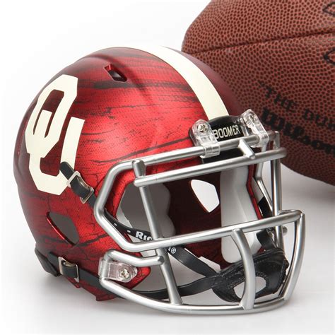 Oklahoma Sooners Riddell The Wood Red Speed Mini Football Helmet