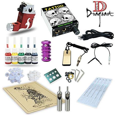 Complete Tattoo Starter Kit Set 1 Machine Equipment Power Supply 5 ...