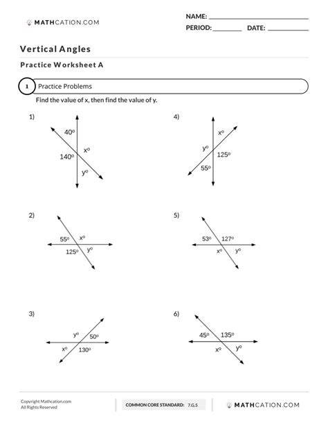 Vertical Angles Worksheet Kuta - Printable Word Searches