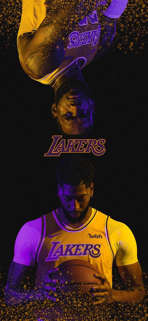 AD and LeBron wallpaper I made : r/lakers