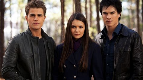 Elena Gilbert Stefan and Damon Salvatore The Vampire Diaries Wallpaper ...