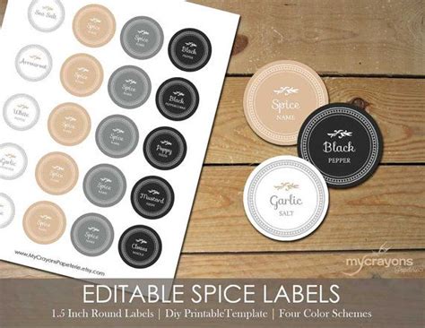 Editable Spice Labels Printable // DIY Printable Kitchen - Etsy | Spice labels, Labels diy, Jar ...