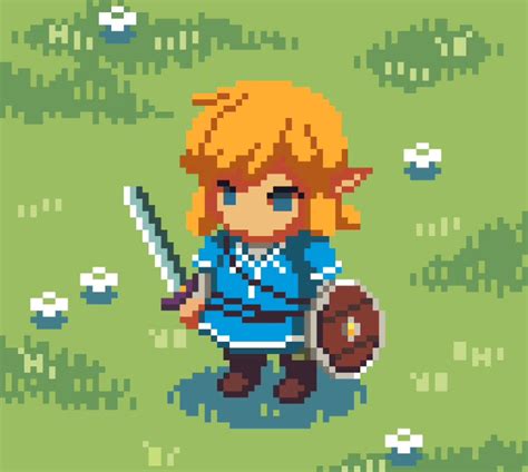 [BoTW] Made some pixel art of Link! It was my first time making a ...