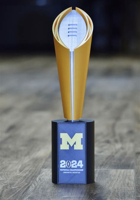 Michigan CFP Trophy Replica 13.5 Inches Tall College Football Playoff National Championship ...