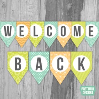 Welcome Back Printable Banner by PrettifulDesigns | TpT