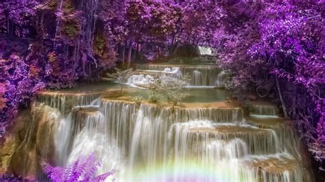 Purple Waterfall Wallpapers - Top Free Purple Waterfall Backgrounds ...