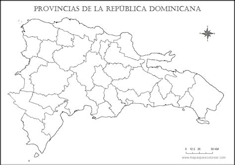 Mapas de República Dominicana para colorear