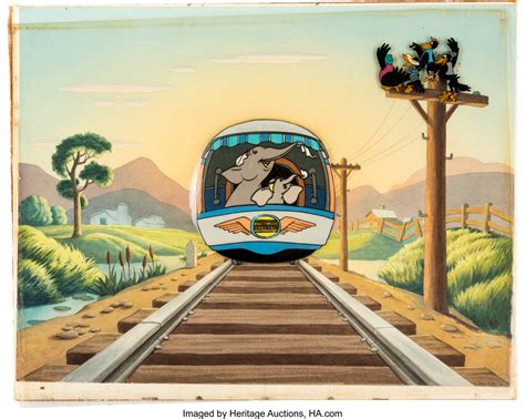 Dumbo Final Scene Production Cel Setup with Key Master Background | Lot #95079 | Heritage Auctions