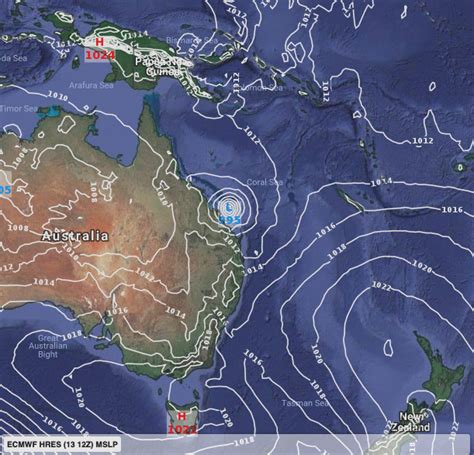 Australia: New Tropical Cyclone looking likely around Queensland next week (+5 Maps ...