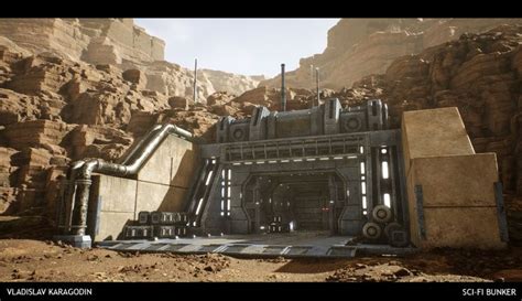 ArtStation - Sci-Fi Bunker Entrance, Vladislav Karagodin in 2021 | Sci ...