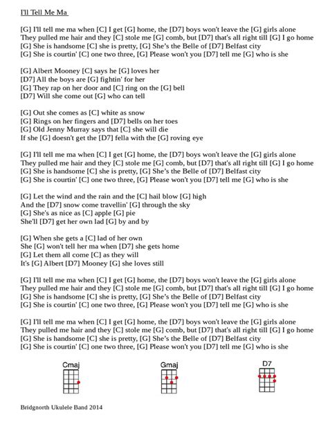 Tell Me Ma Ukulele Chords | PDF