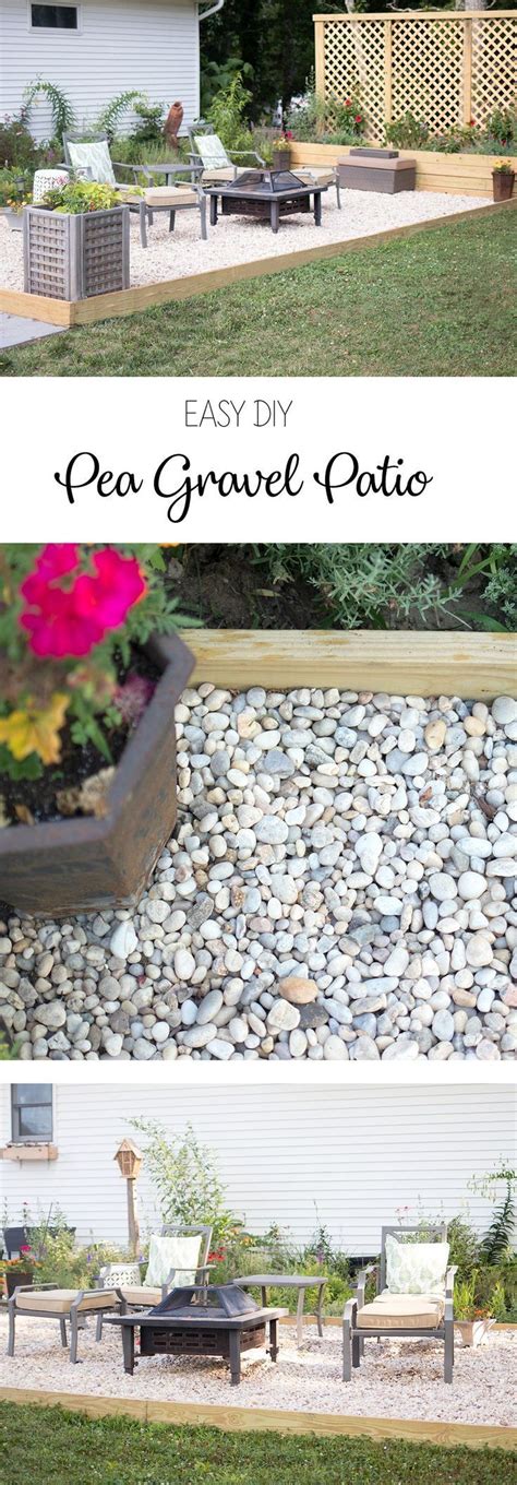 Pea Gravel Patio DIY - | Gravel patio diy, Patio landscaping, Diy backyard patio